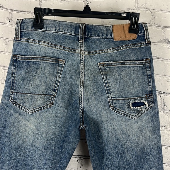 Aeropostale jeans skinny distressed patches blue size 31 - Picture 9 of 17